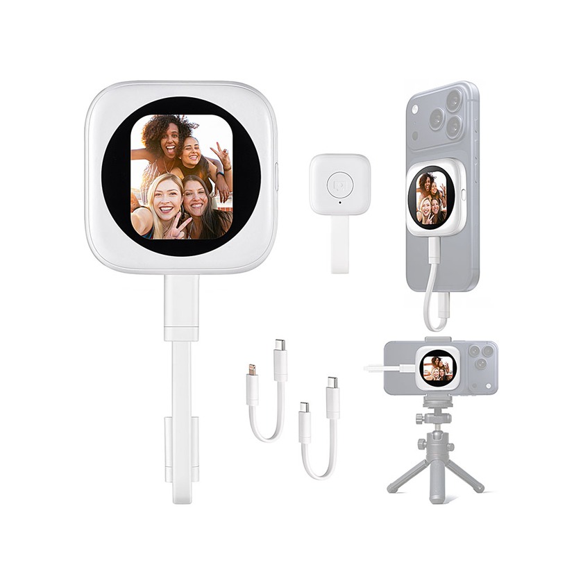 DA 磁吸自拍顯示器產品與接線配件全貌